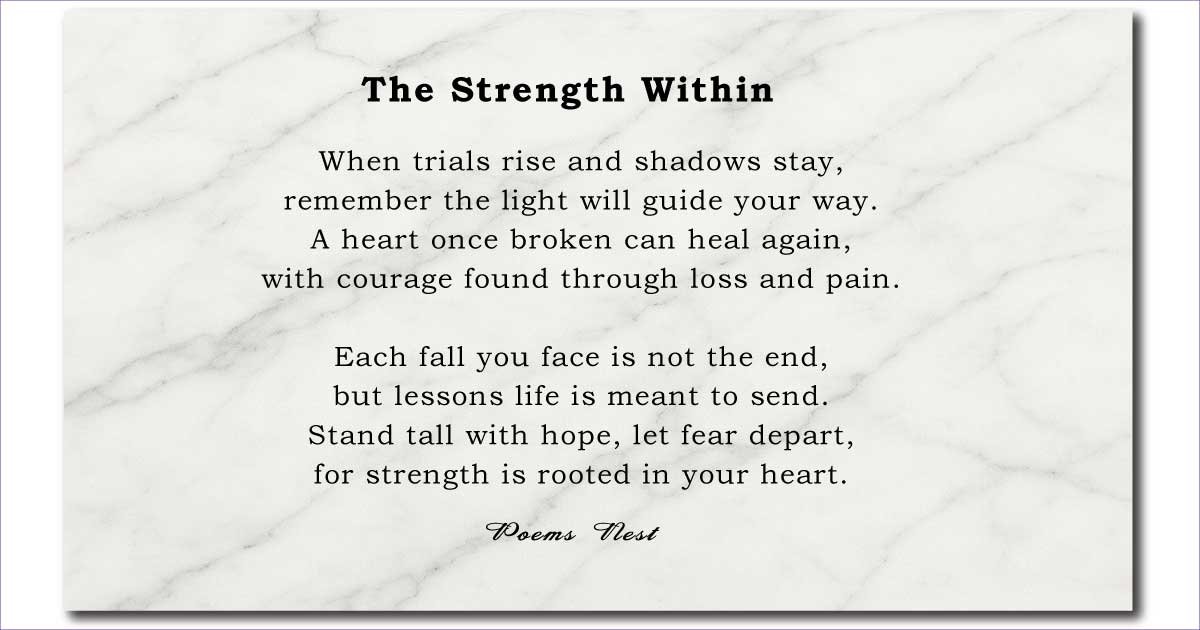 30 Short Inspirational Poems About Life and Strength