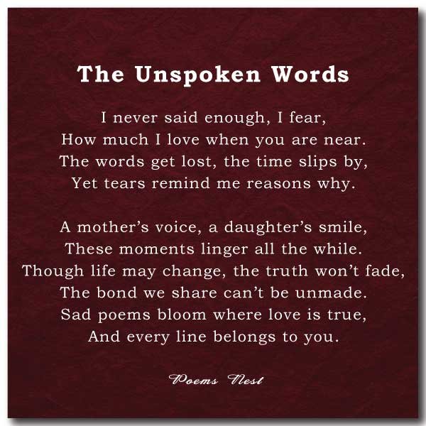 Best mother to daughter poems that make you cry,