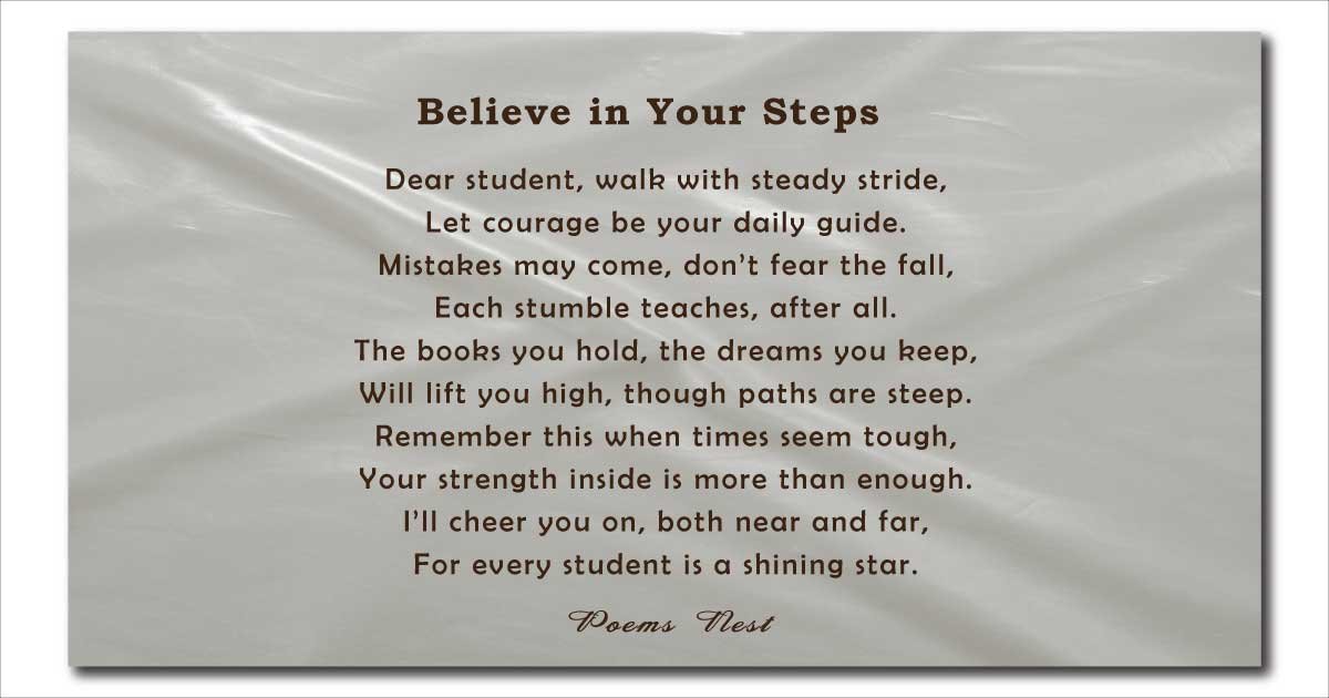 Inspirational Poems for Students from Teachers