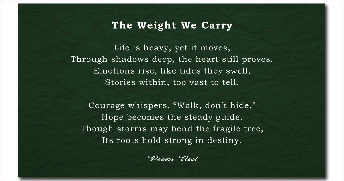 Meaningful Inspirational Poems About Life