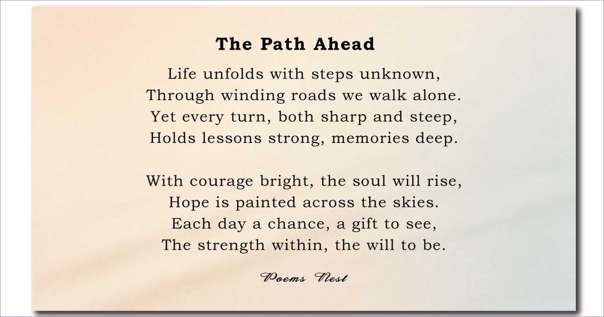 Short Inspirational Poems About Life