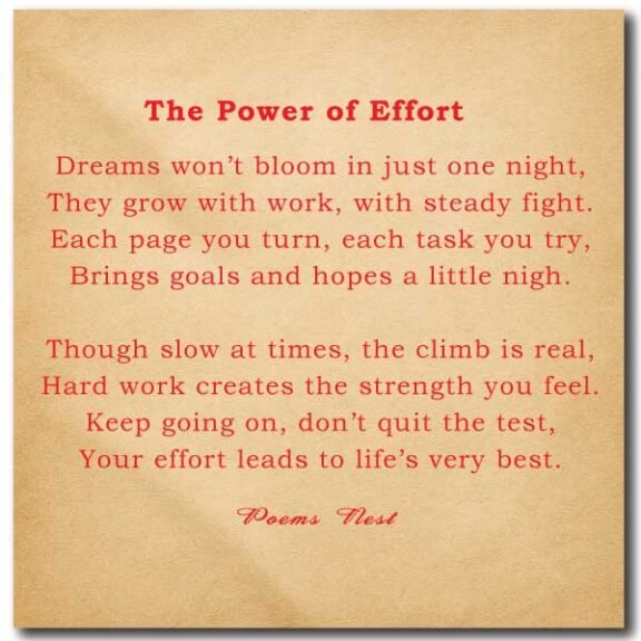 Short Inspirational Poems For Students