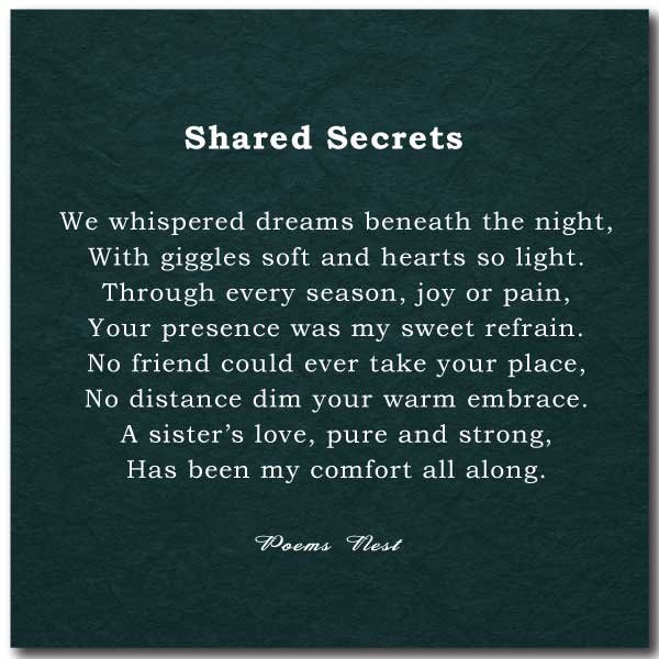 famous poems for Sister That Will Make You Cry