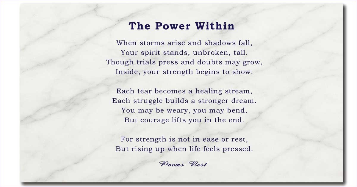 Inspirational Poems About Life and Strength