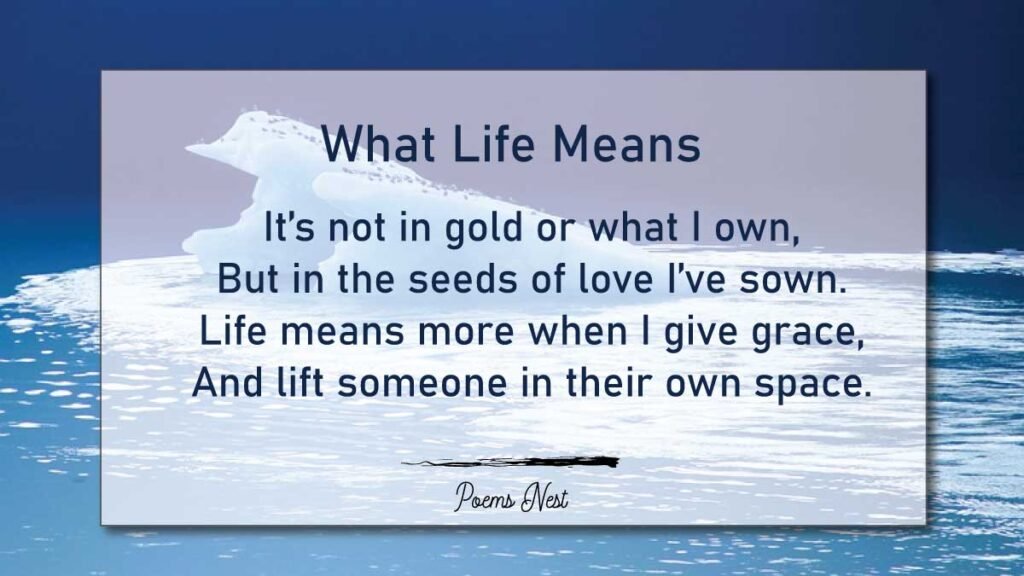 Positive Short Poems About Life and Finding Meaning