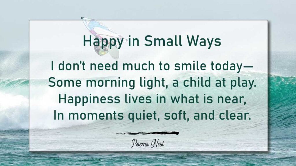 Positive Short Poems About Life and Simple Happiness