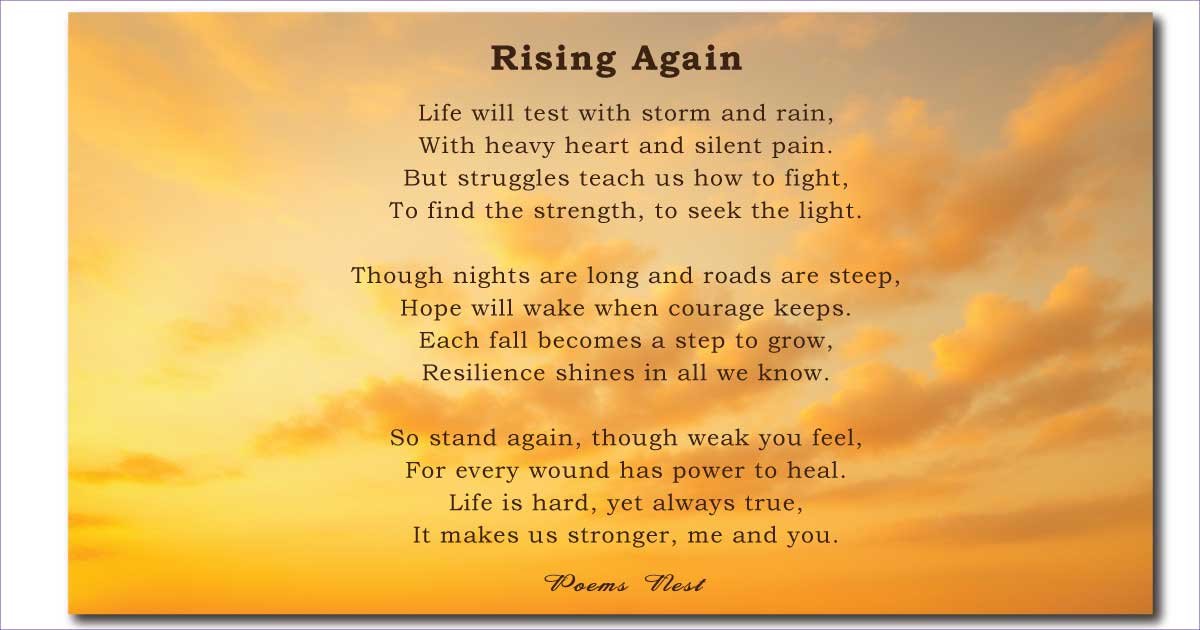 Short Poems About Life Struggles and Resilience