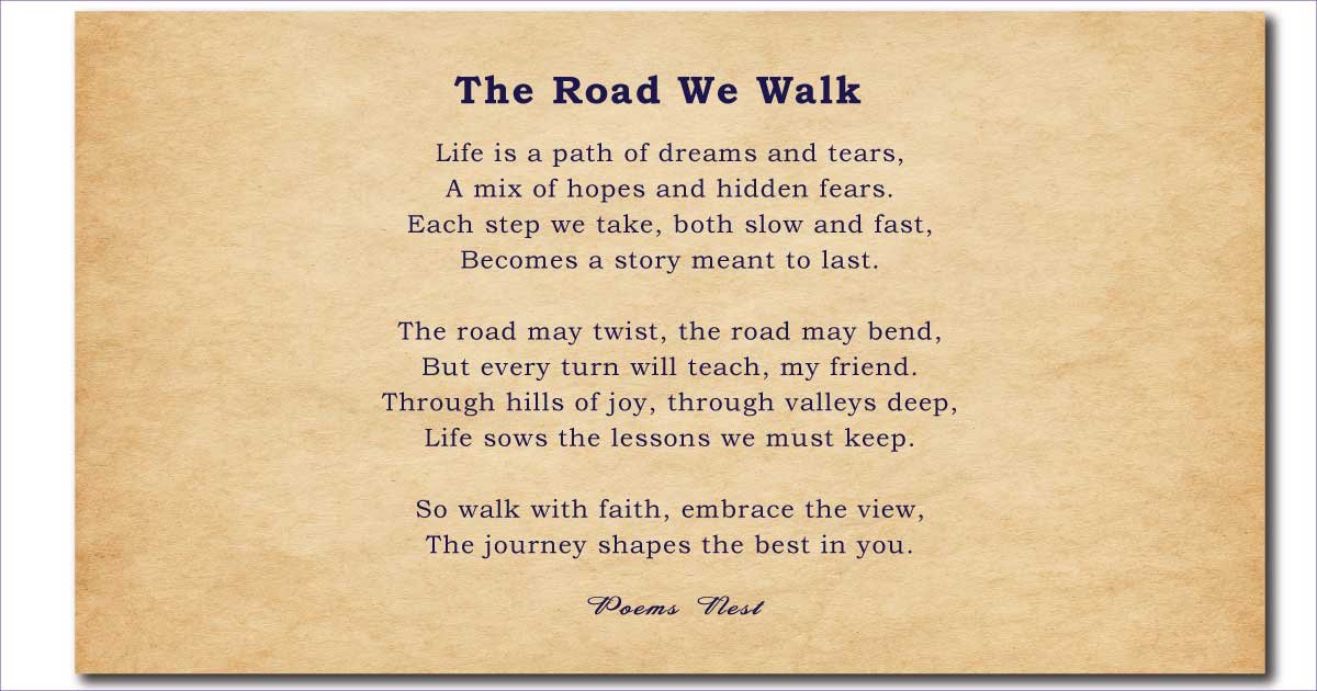 Short Poems About the Journey of Life