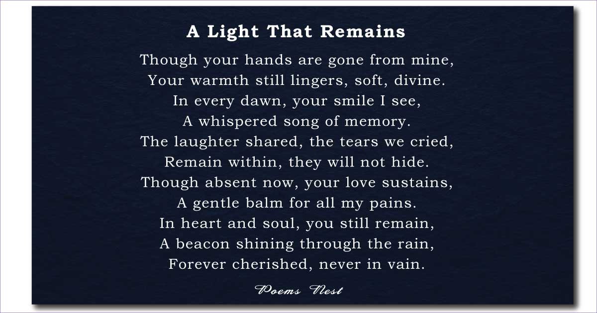 Best Memorial Poems for Loved Ones