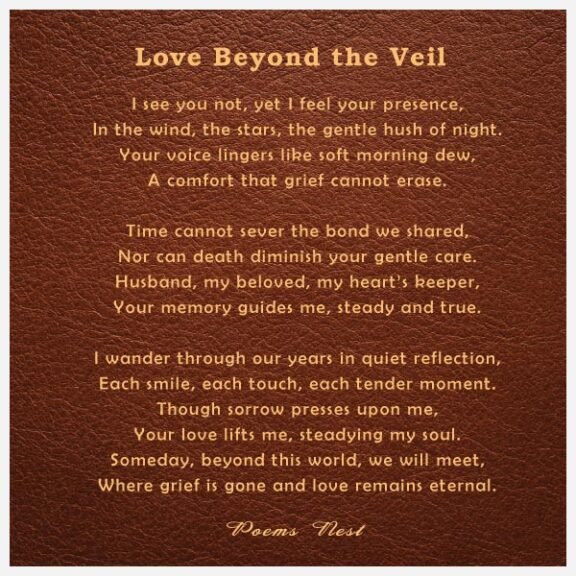 Meaningful Funeral Poems for Husband