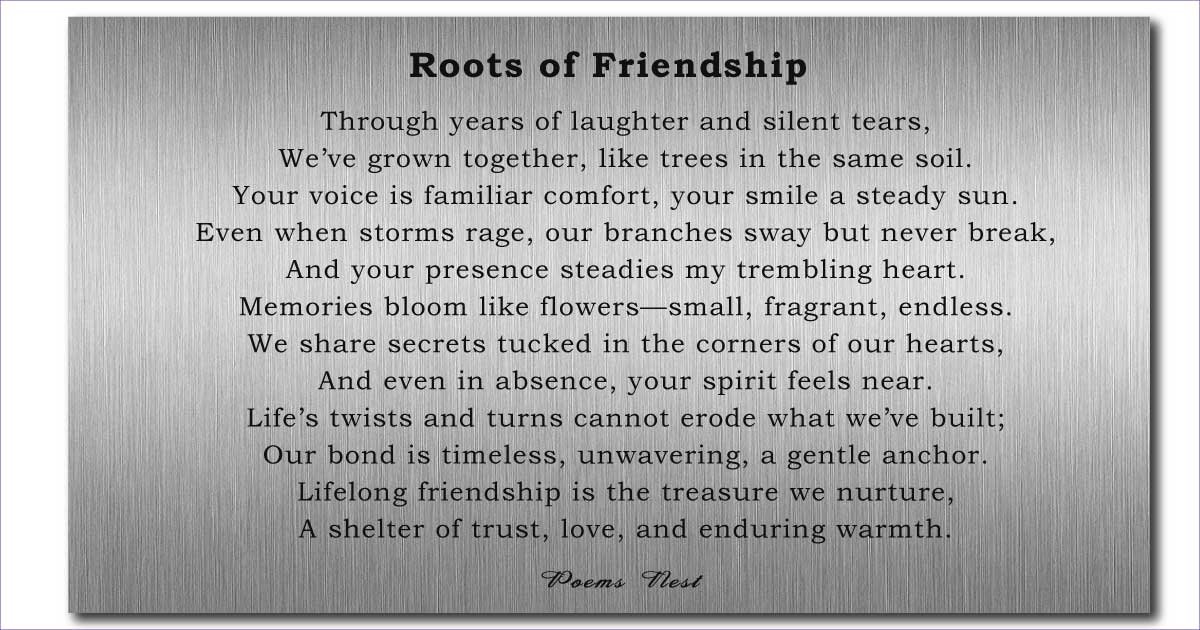 Poems About Lifelong Friendship