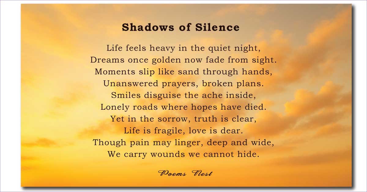 Sad Poem About Life – Heart-Touching Sad Poems