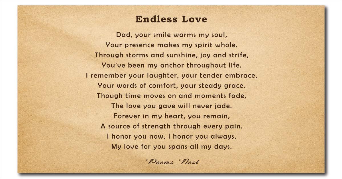 Top 25 Love Poems for Father