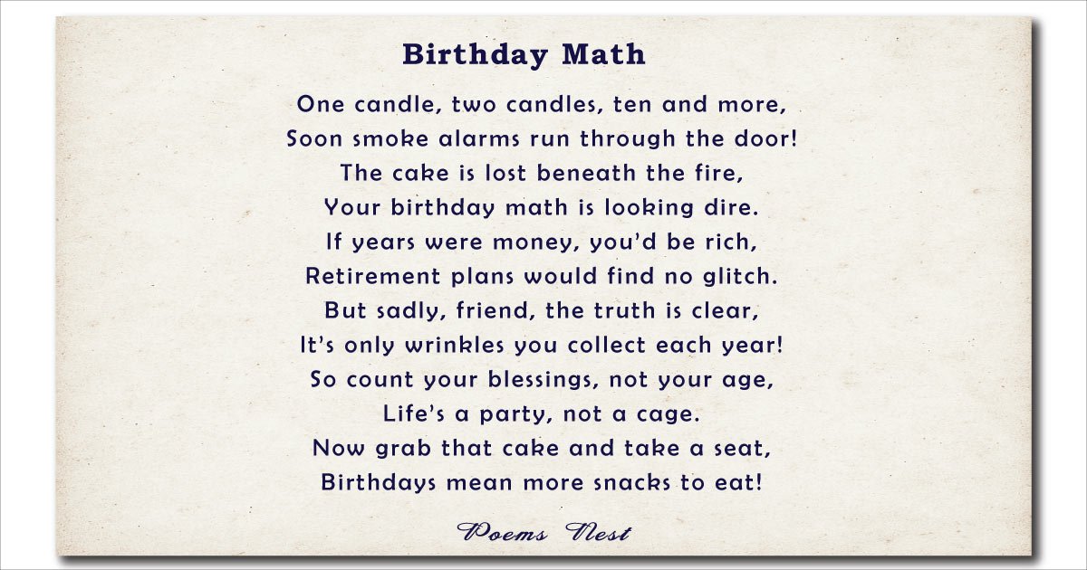 30 Funny Birthday Poems to Make Everyone Laugh