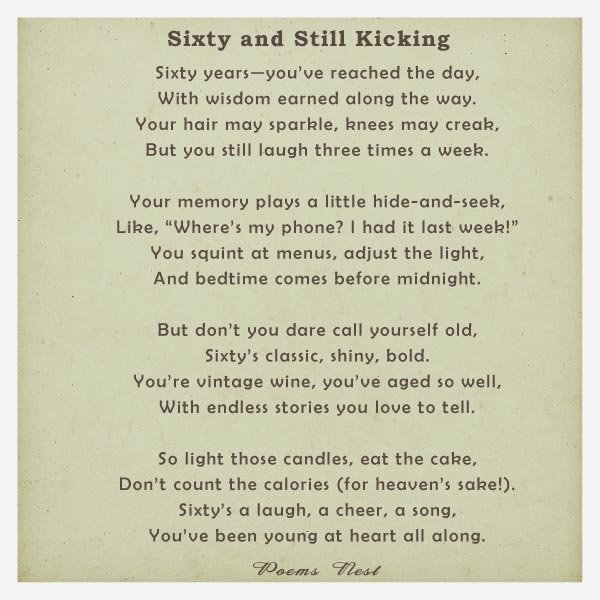 60th Birthday Funny Poems