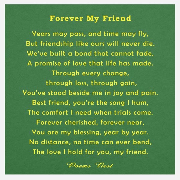 Beautiful Friendship Poems