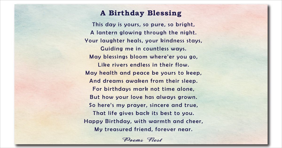 Heartfelt Poems for Friends Birthday