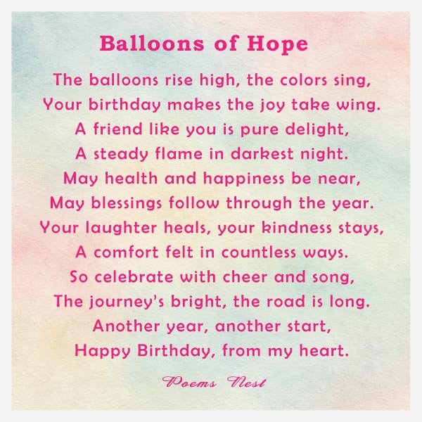 Meaningful Poems for a Friend’s Birthday Wishes