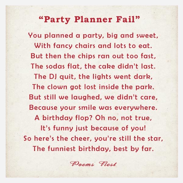 Top Funny Birthday Poems