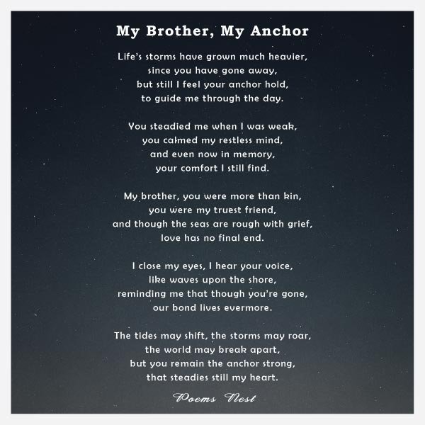 best Memorial Poems for Brother