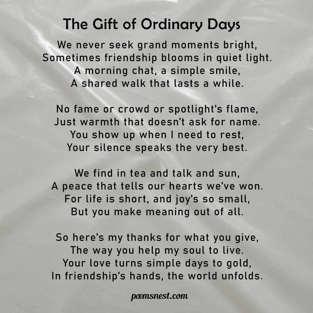 Inspirational Poems About Friendship
