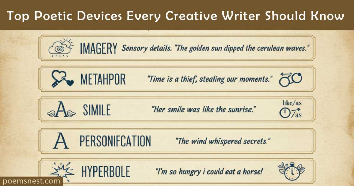 Top Poetic Devices Every Creative Writer Should Know