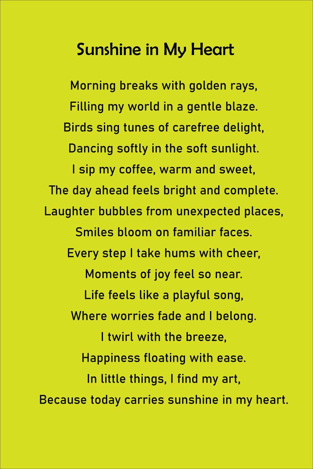 Joyful and Happy Poems