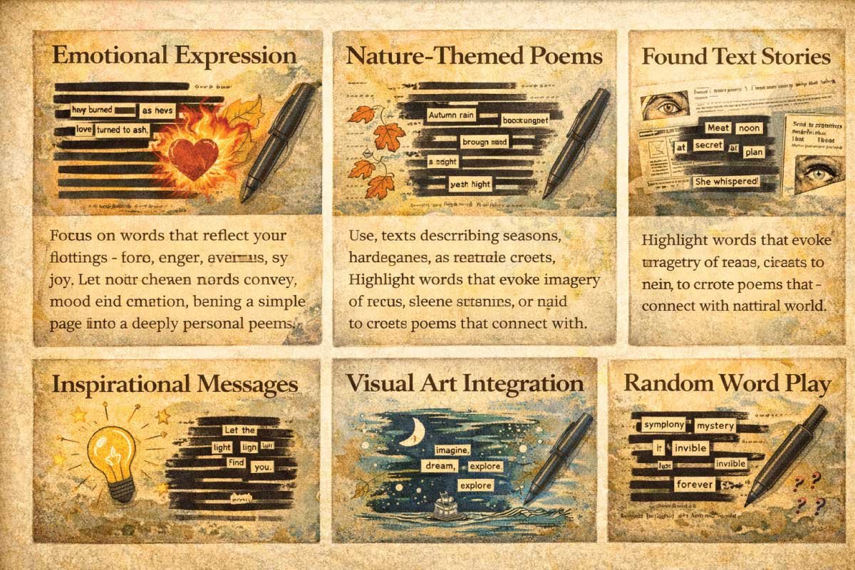 Blackout Poetry Ideas
