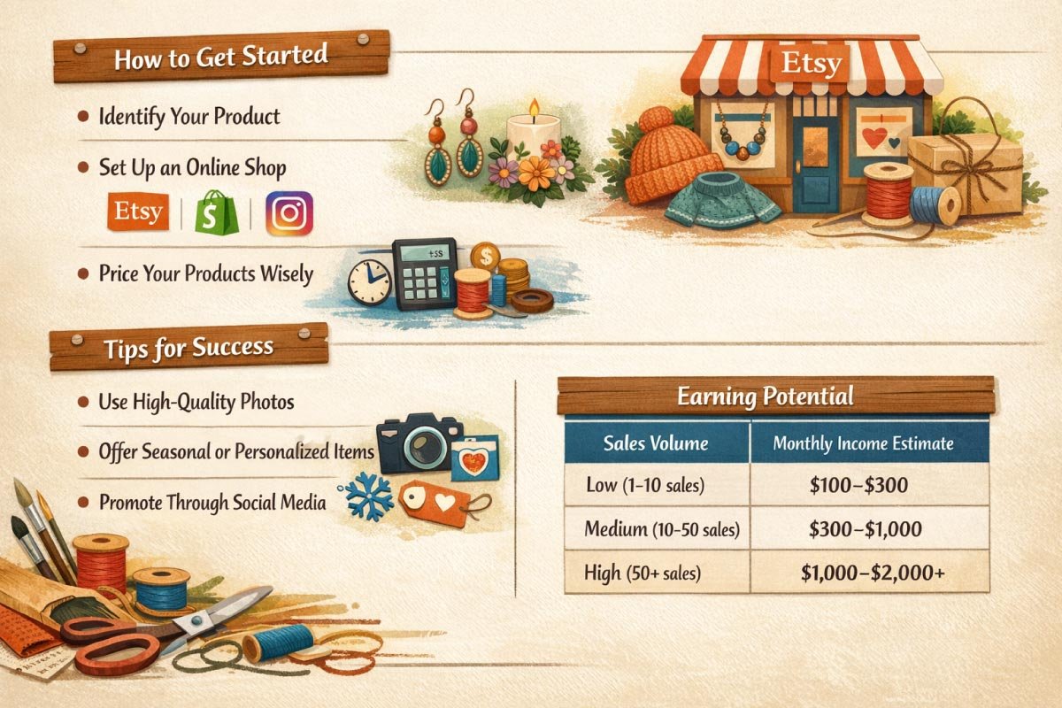 Handmade Crafts and Etsy Shop