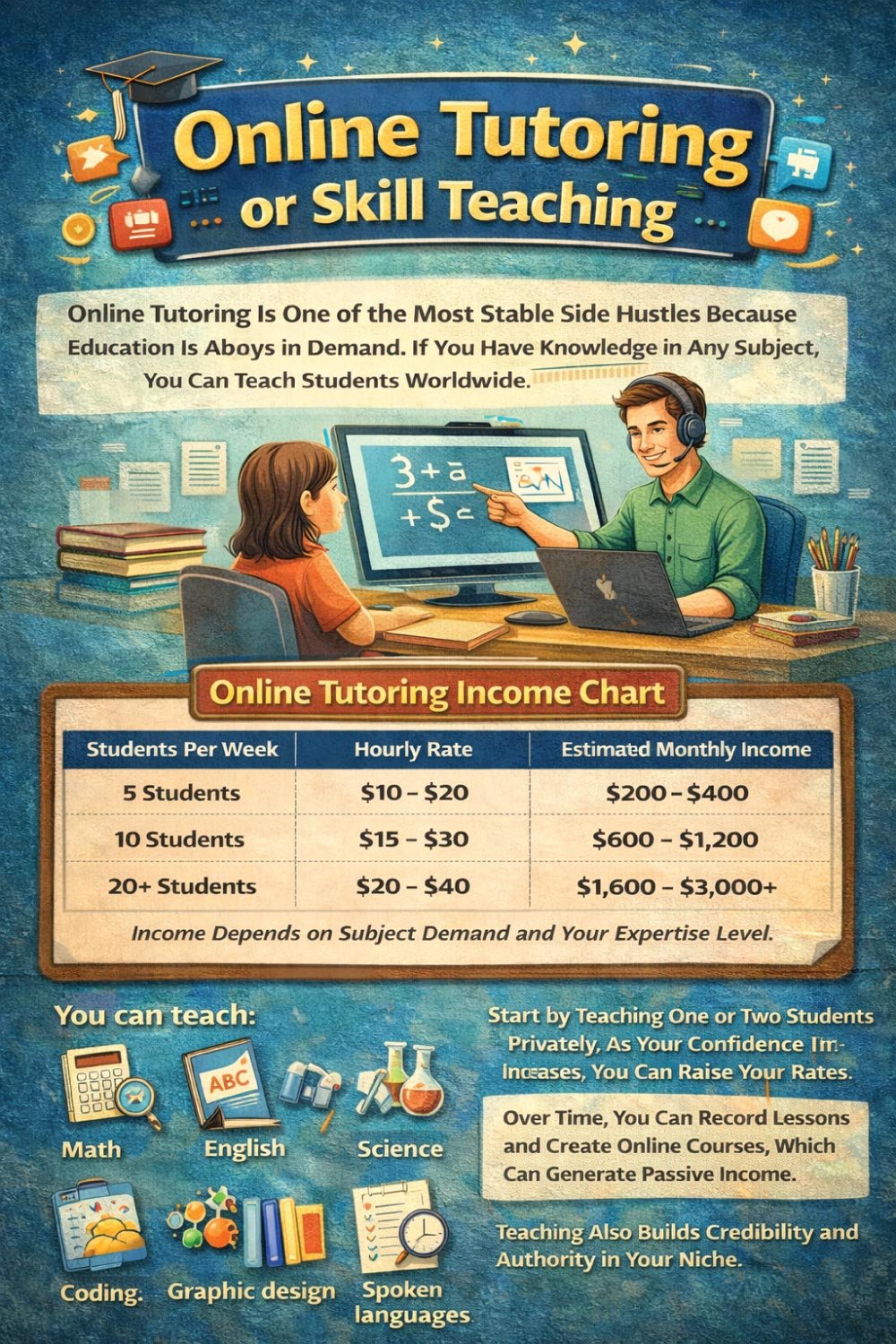 Online Tutoring or Skill Teaching