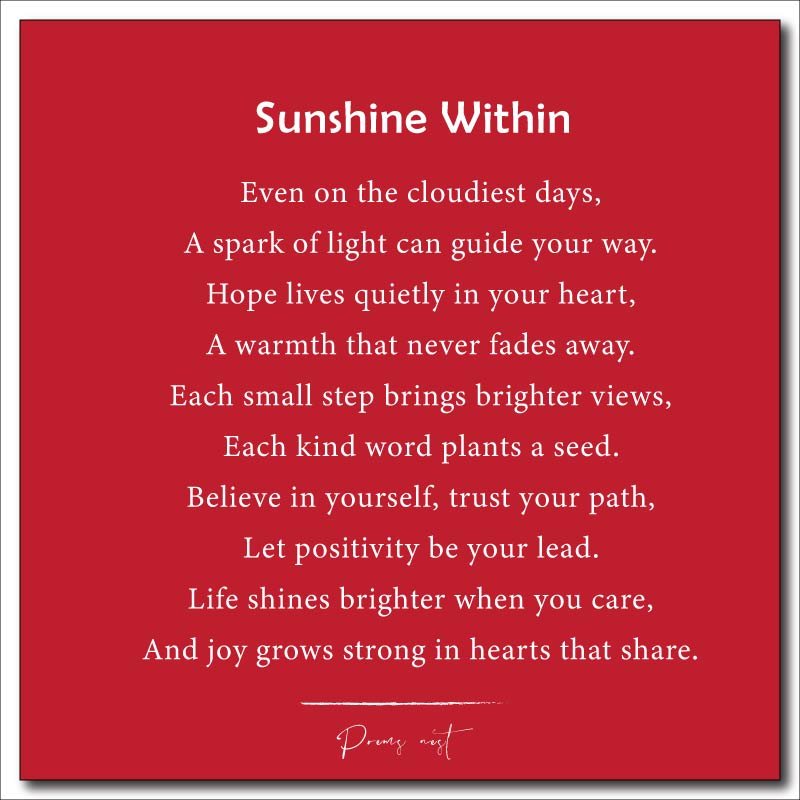 Positive Short Inspirational Poems