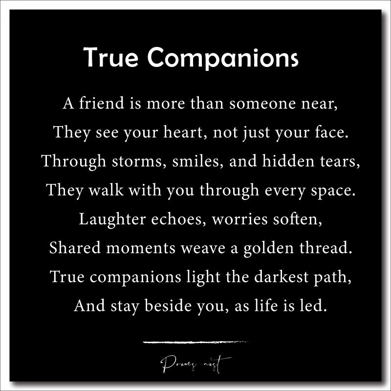 Short Poems About Friendship