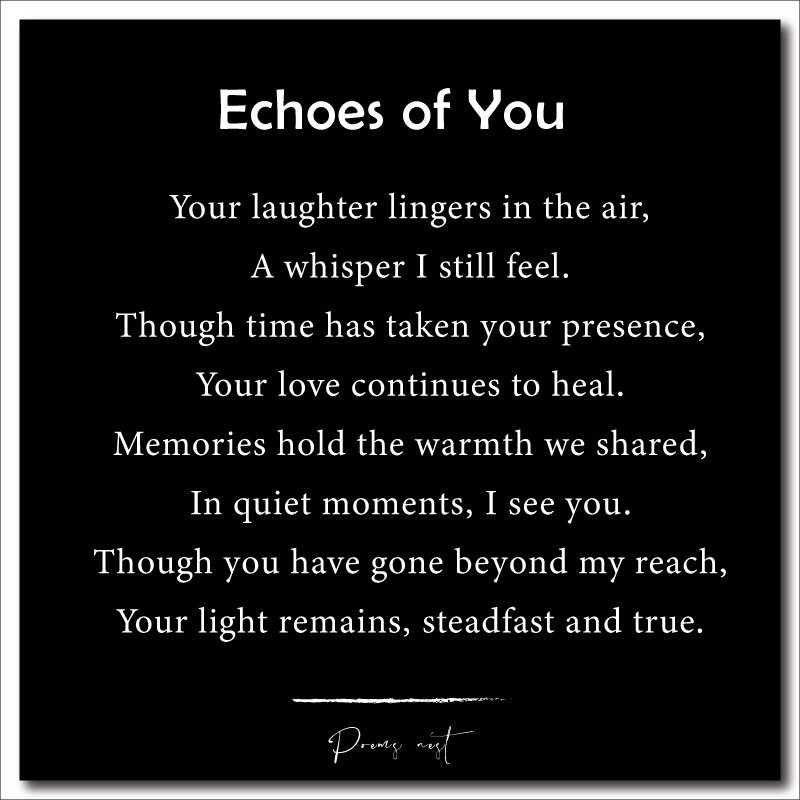 Short Poems for Loss of a Loved One