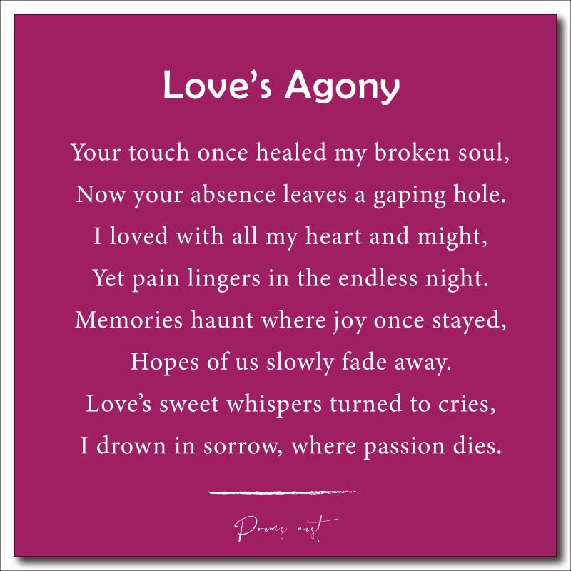 Short Sad Poems About Love and Pain