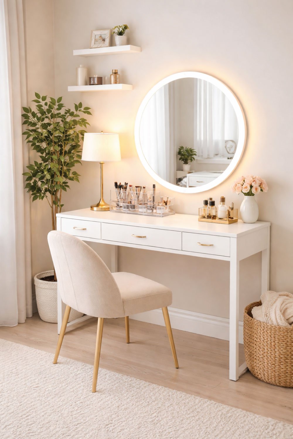 DIY Vanity Using a Simple Desk