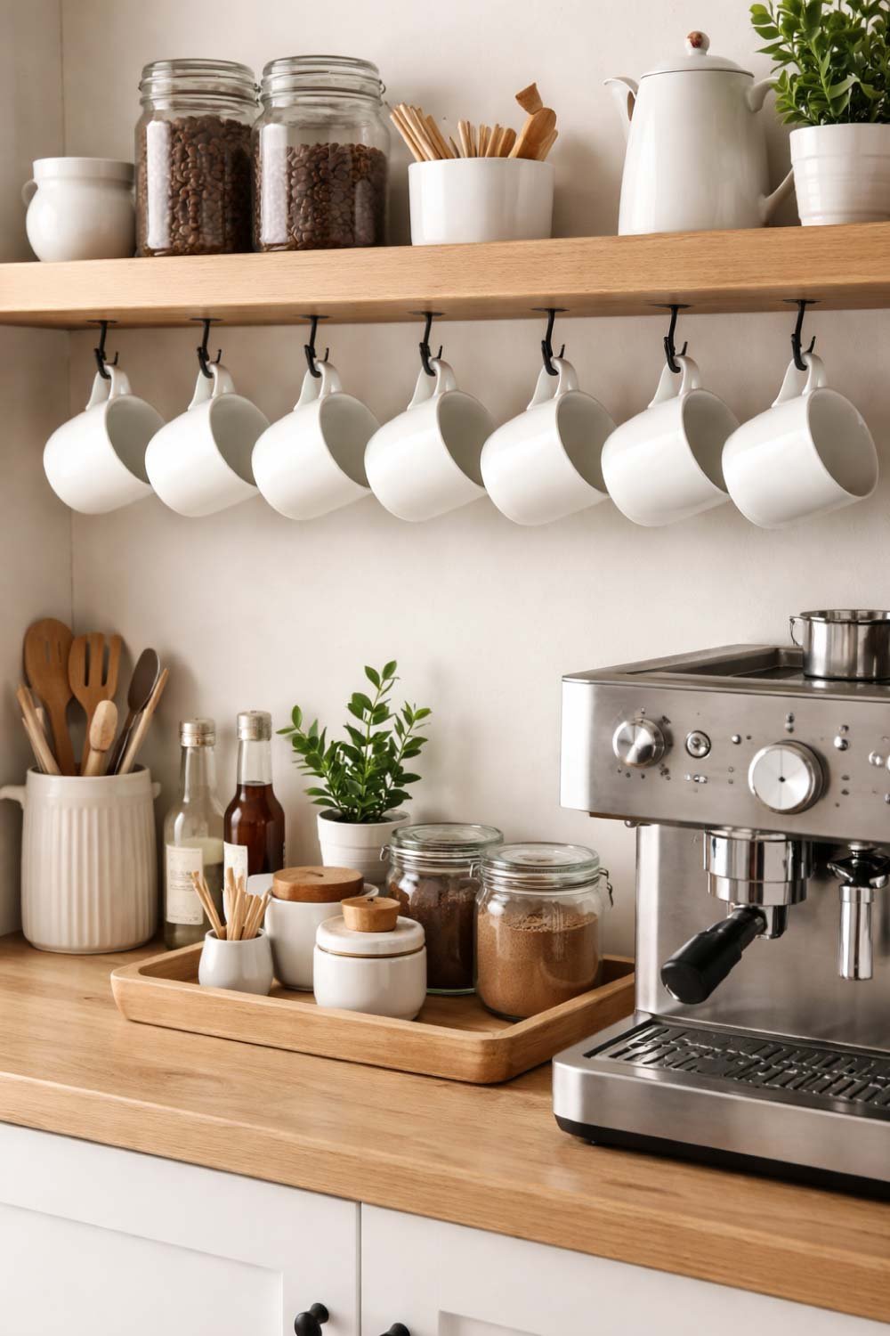 Hang Mugs Under Shelves