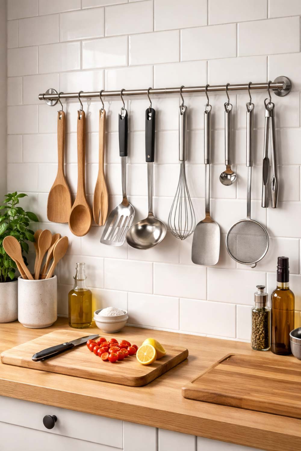 Hang Utensils on a Wall Rack