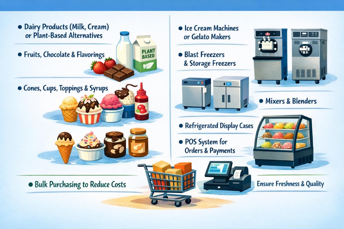 Source Ingredients and Equipment