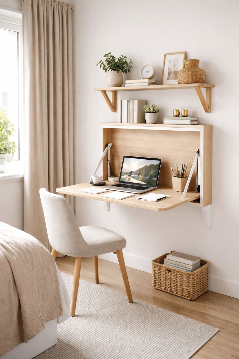 Wall-Mounted Folding Desk