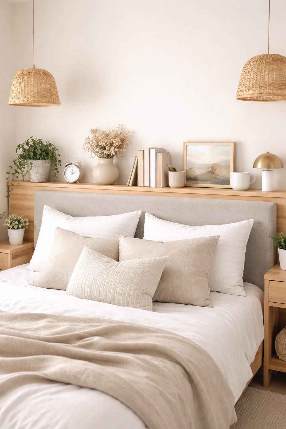 Behind-the-Bed Storage Shelves