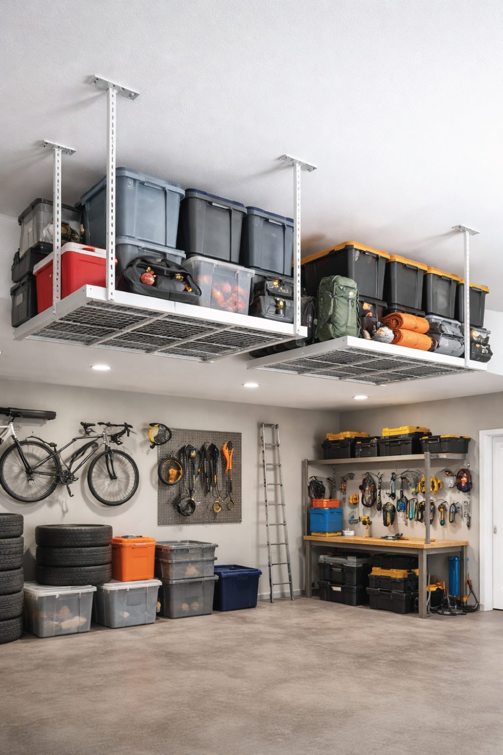 Ceiling-Mounted Storage Racks
