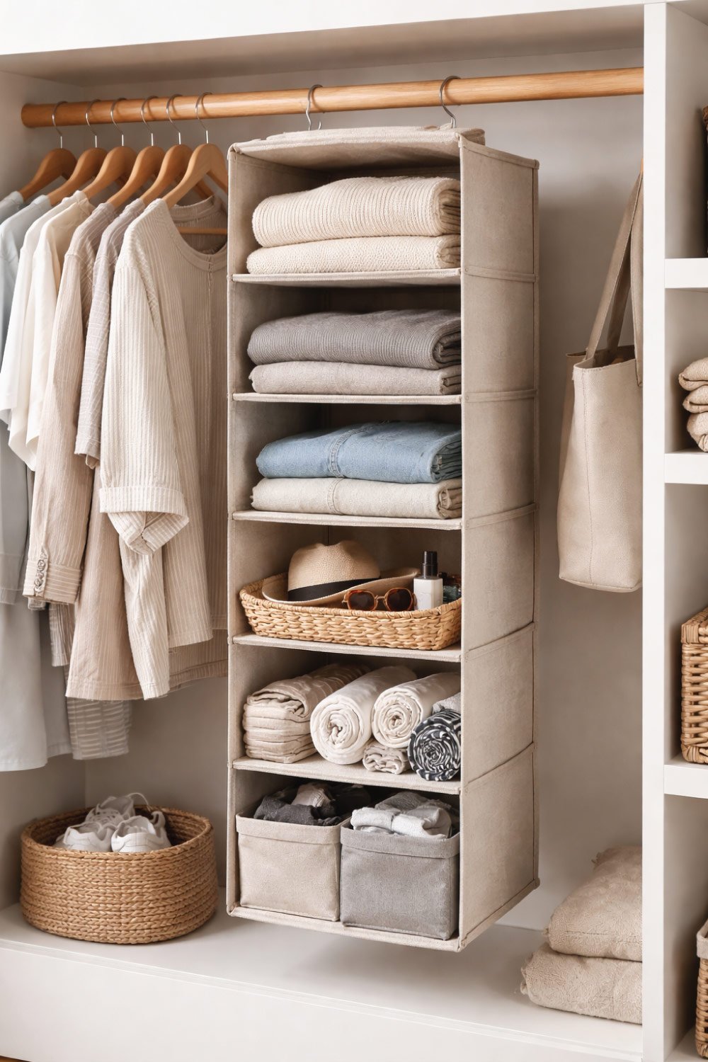 Hanging Closet Organizer from Fabric