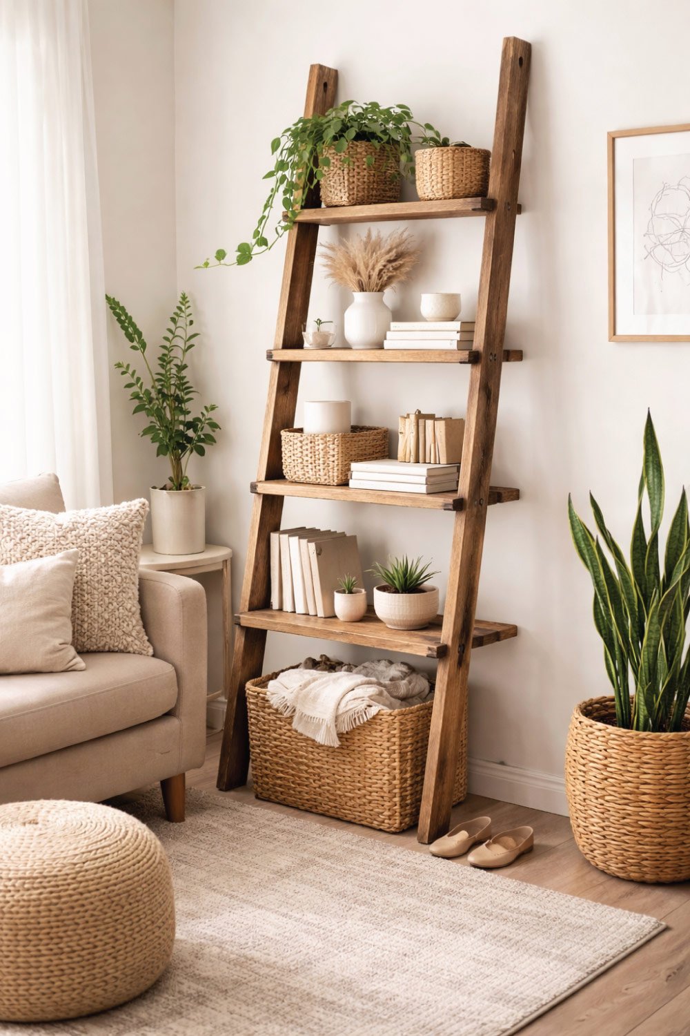 Ladder Shelf Storage