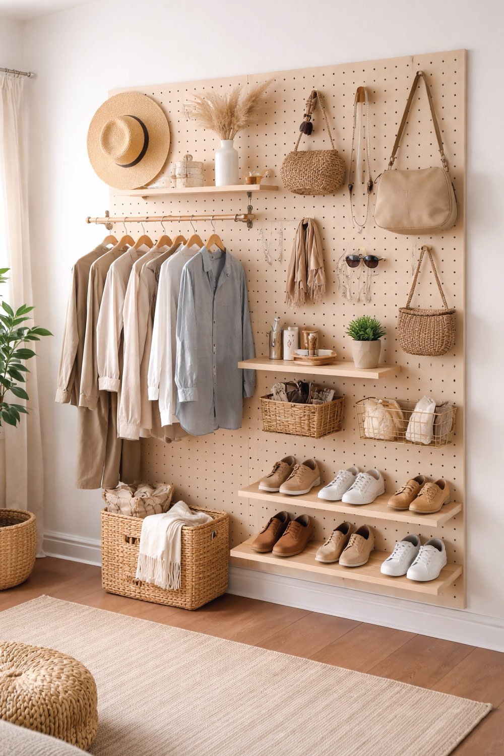 Pegboard Closet Organizer