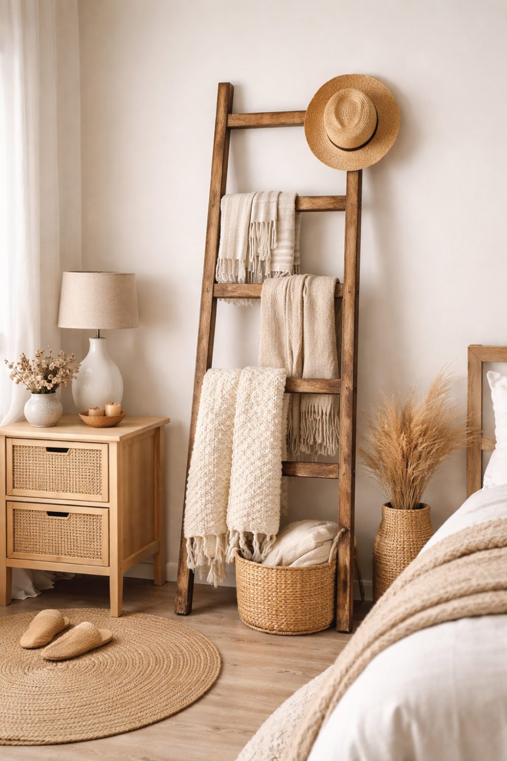 Repurposed Ladder for Storage