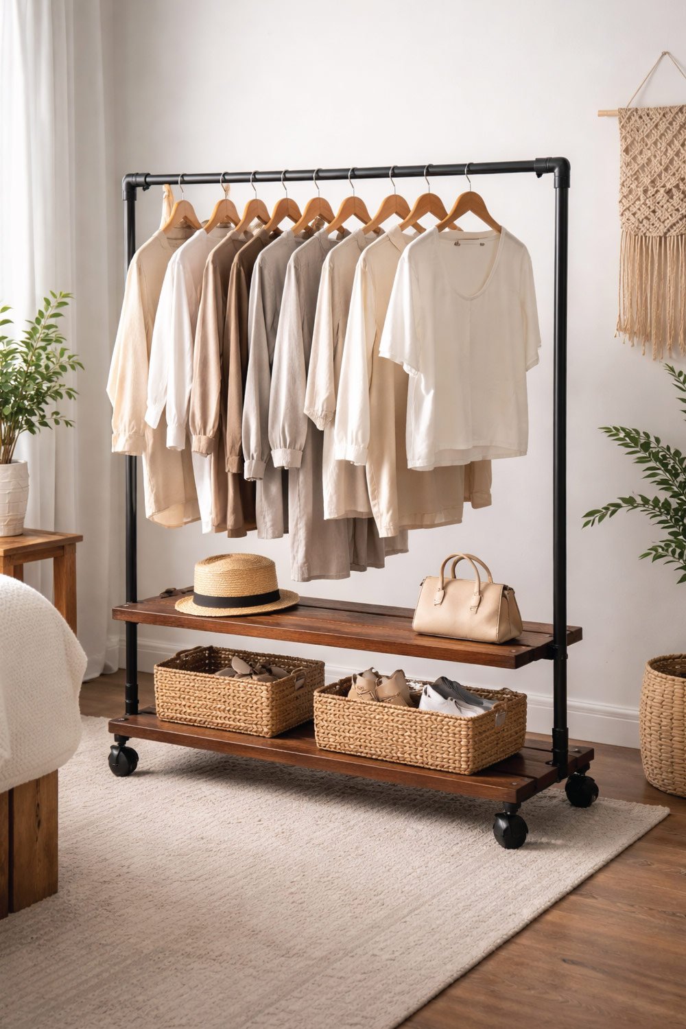 Rolling Clothing Rack
