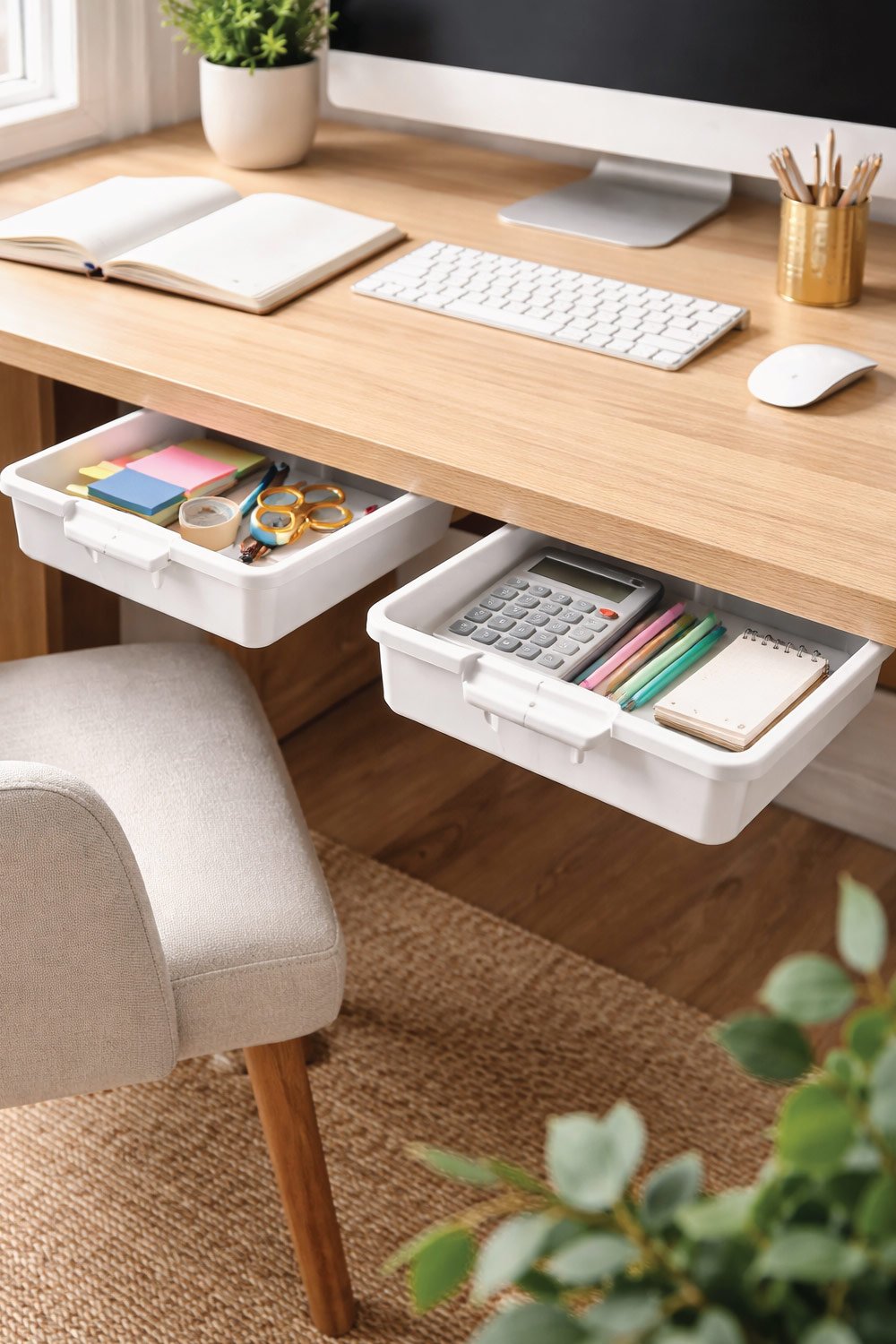 Under-Desk Storage Bins