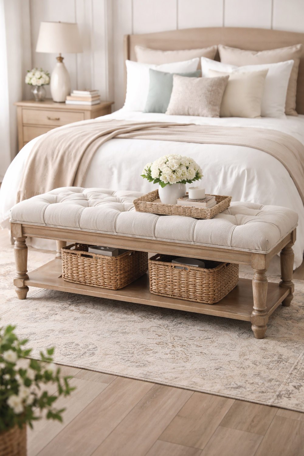 Upholstered Bench from Old Table