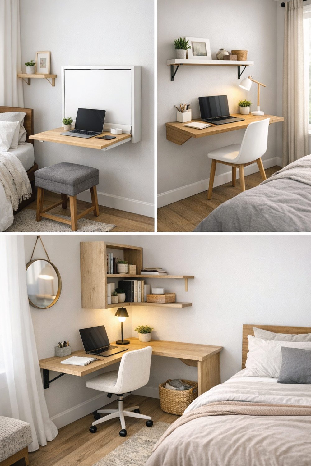 Use Foldable or Wall-Mounted Desks