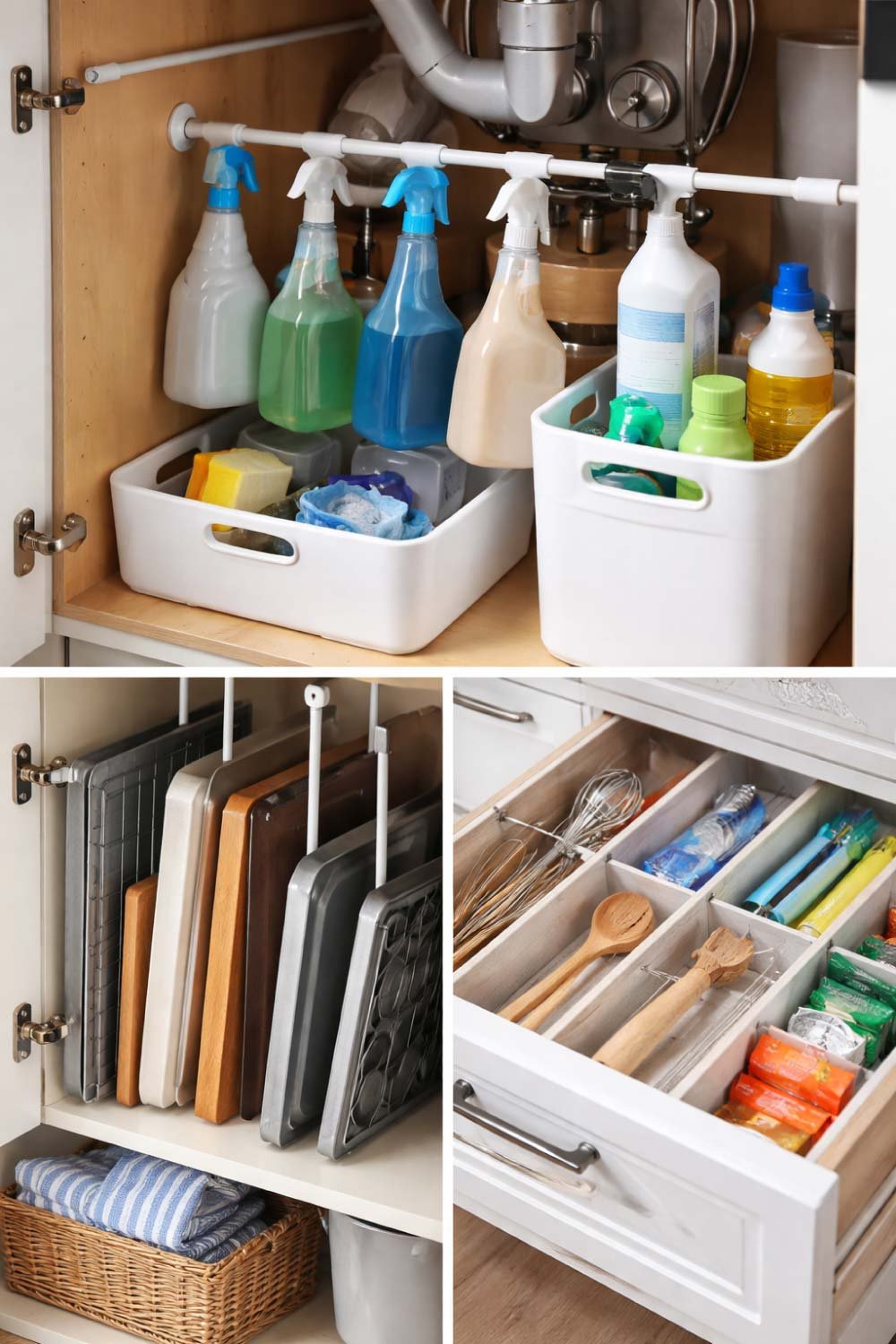 Use Tension Rods for Vertical Storage